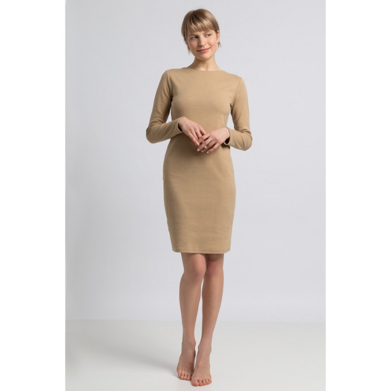 LA060 Dress with cutout on back - cappuccino