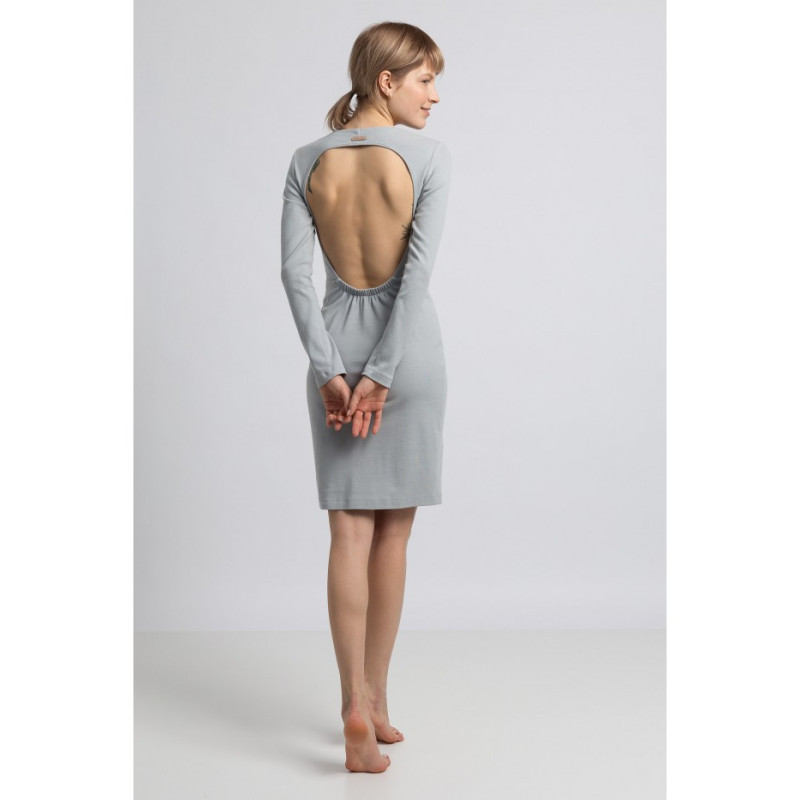 LA060 Dress with cutout on back - ashen