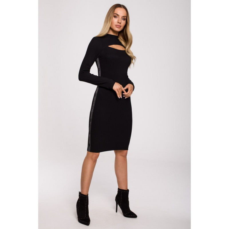 M606 Midi dress with teardrop - black