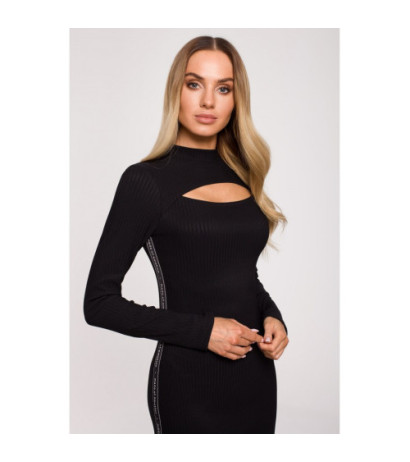 M606 Midi dress with teardrop - black