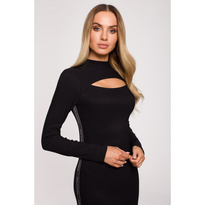 M606 Midi dress with teardrop - black