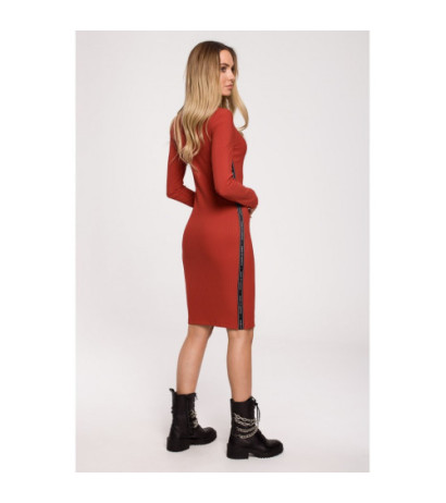 M606 Midi dress with teardrop - brick-red