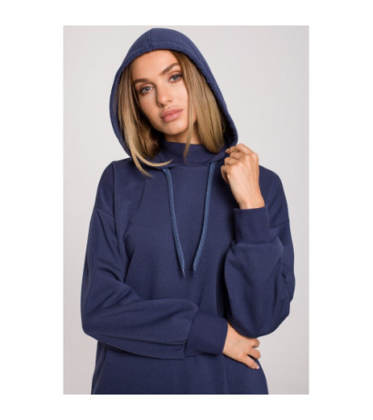 M615 Turtleneck and hooded dress - blue