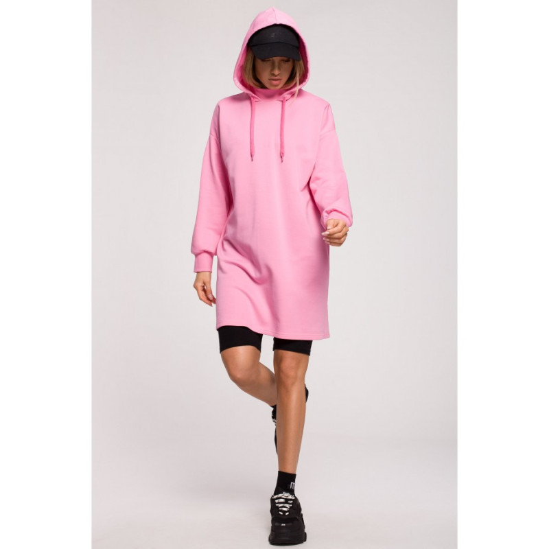 M615 Turtleneck and hooded dress - pink