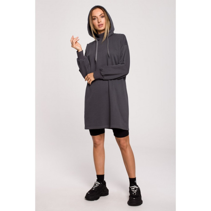 M615 Turtleneck and hooded dress - steel