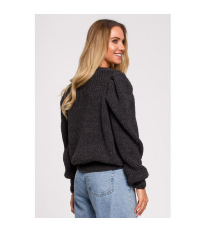 M629 Short cardigan with buffets - graphite