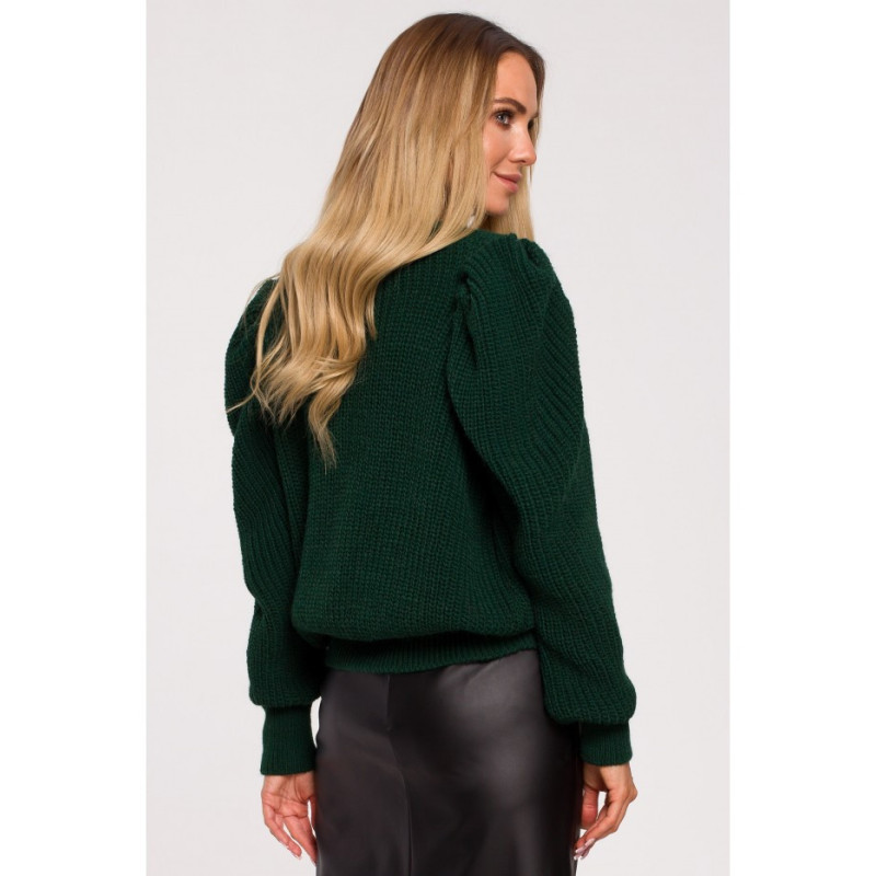 M629 Short cardigan with buffets - green