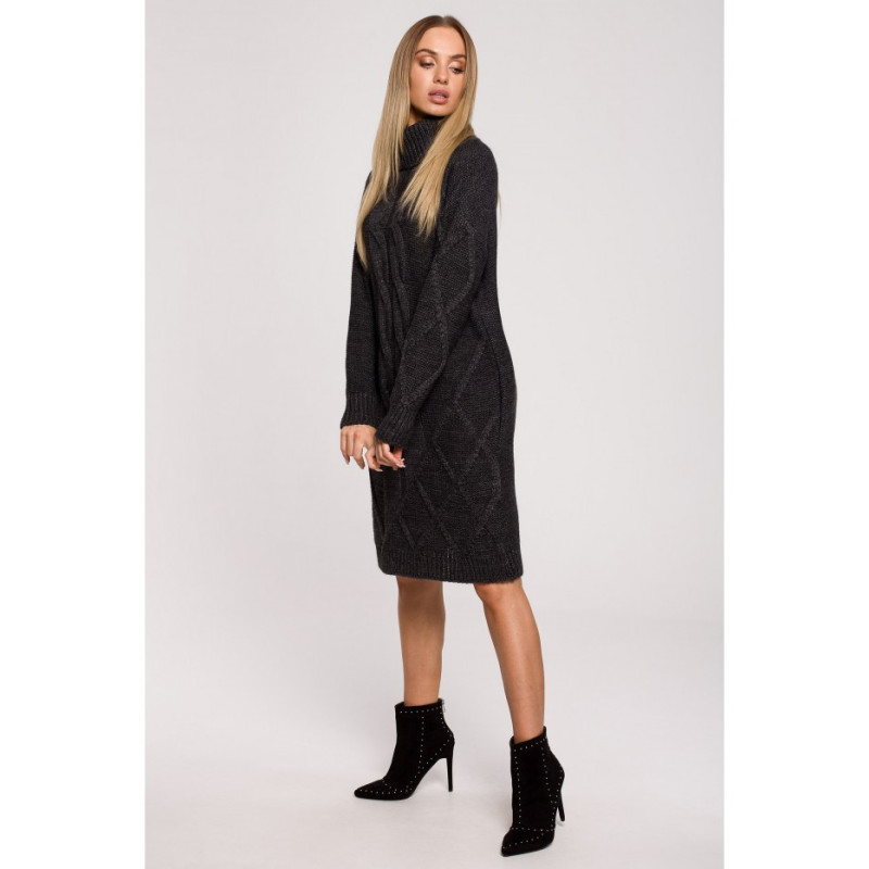 M634 Sweater turtleneck dress - graphite