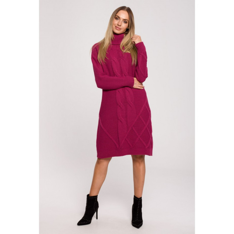 M634 Sweater turtleneck dress - pink