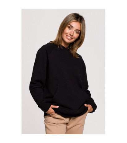 B198 UNISEX kangaroo hoodie - black