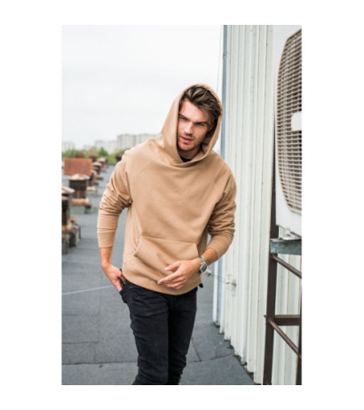 B198 UNISEX kangaroo hoodie - walnut