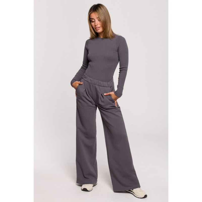 B200 Sweatpants with wide legs - anthracite