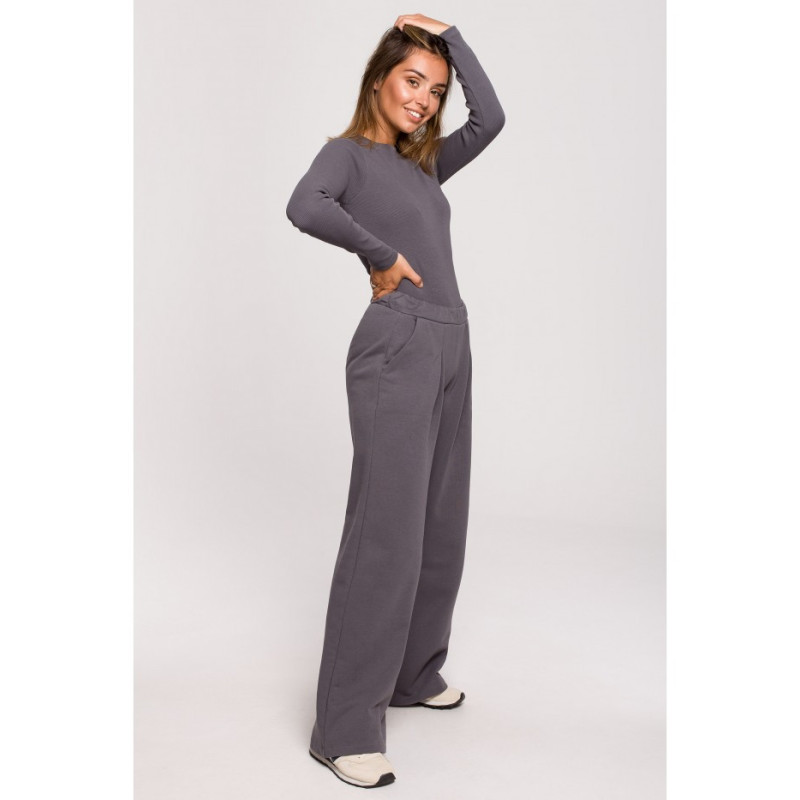 B200 Sweatpants with wide legs - anthracite