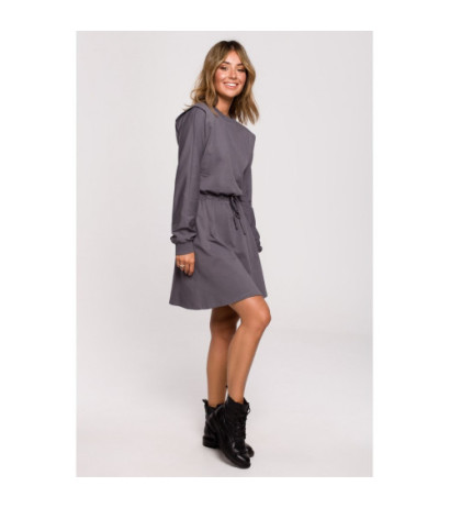 B208 Blush dress with binding - anthracite