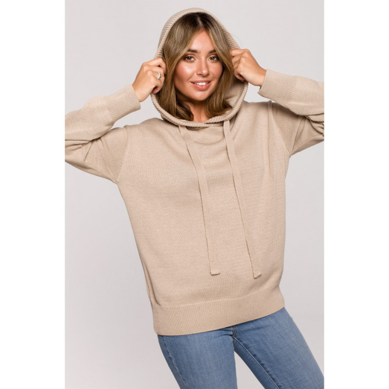 BK073 Hooded sweater - beige