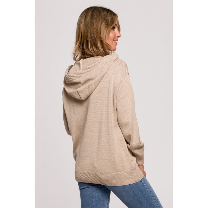 BK073 Hooded sweater - beige