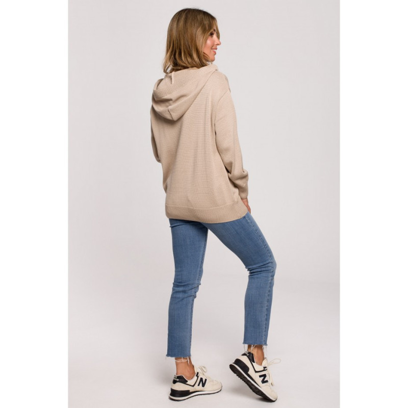 BK073 Hooded sweater - beige