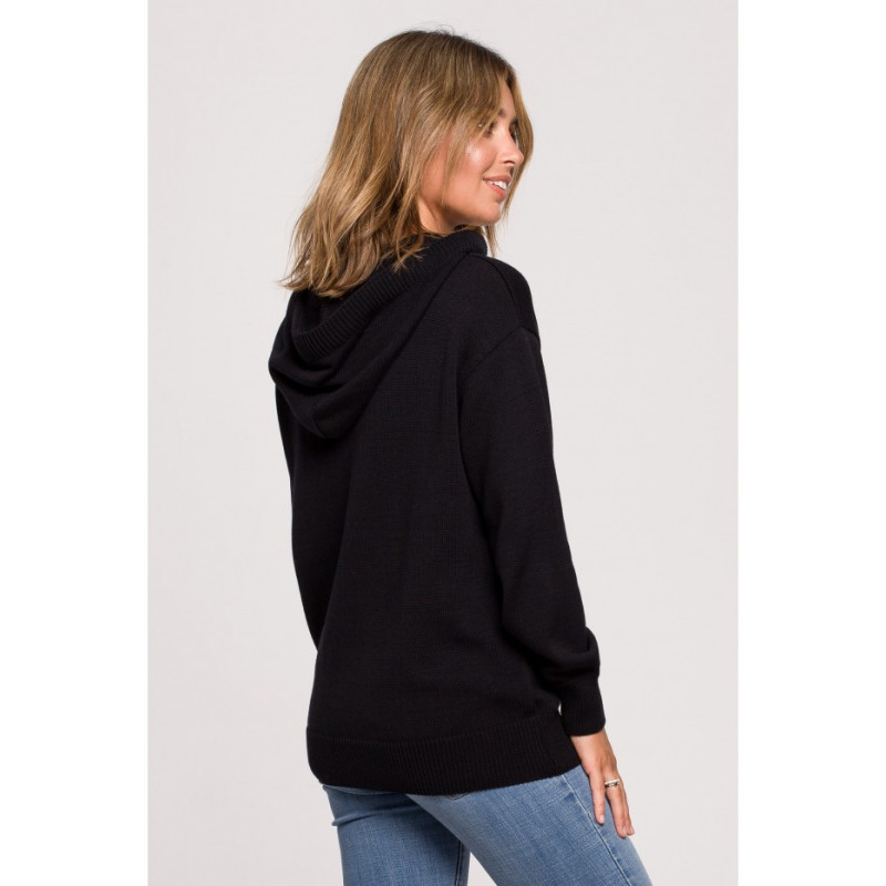 BK073 Hooded sweater - black