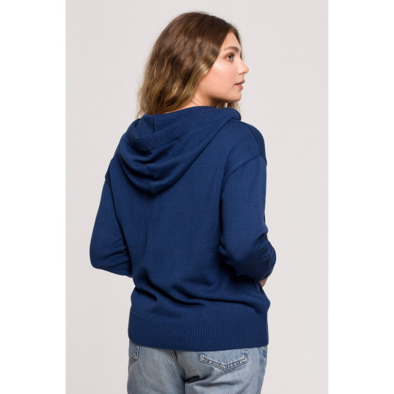 BK073 Hooded sweater - navy blue