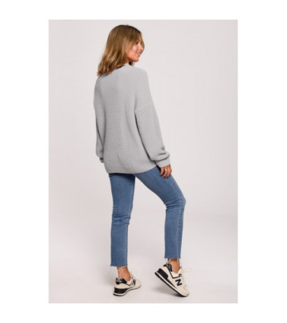 BK078 Sweater with half turtleneck - gray