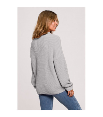 BK078 Sweater with half turtleneck - gray