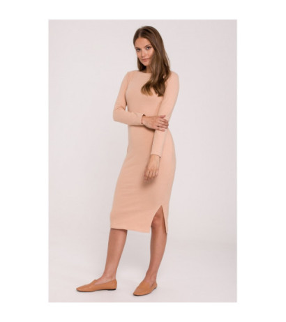 K110 Sweater dress with interlacing on the back - beige