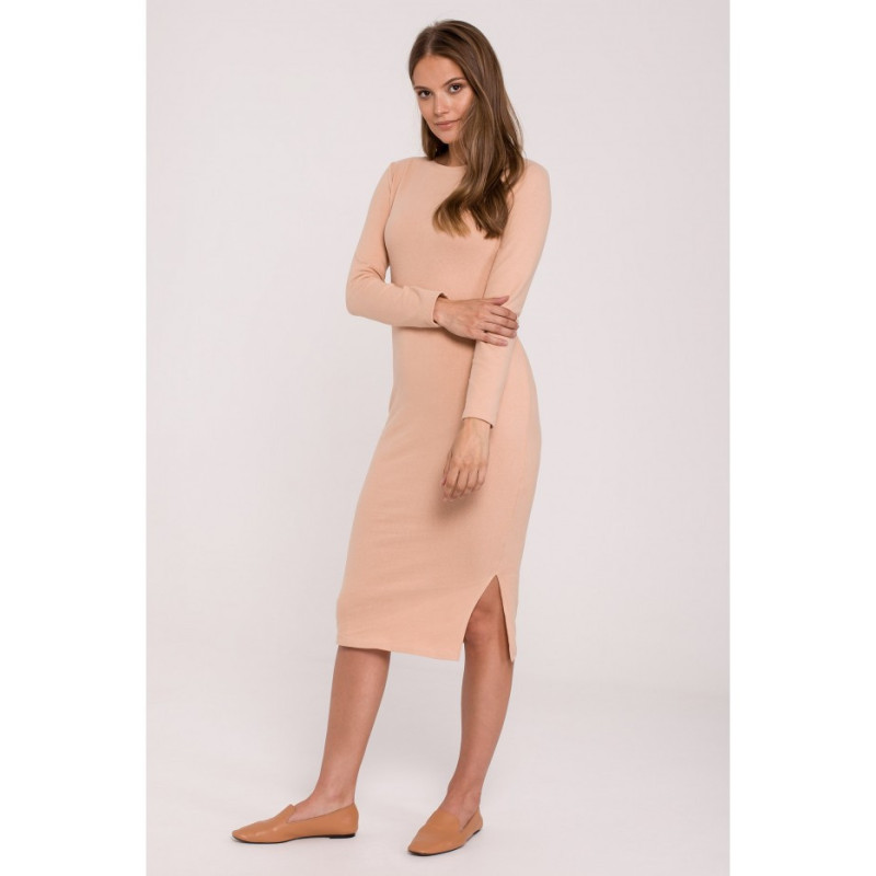 K110 Sweater dress with interlacing on the back - beige