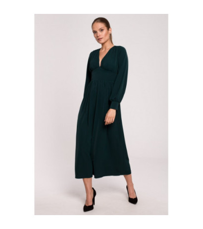 K118 V-neck maxi dress - green