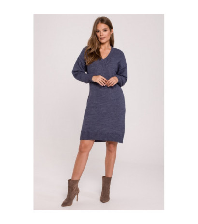 K122 Sweater dress with V...