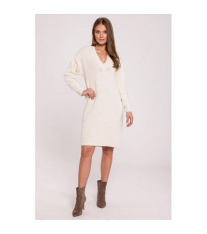 K122 Sweater dress with V...