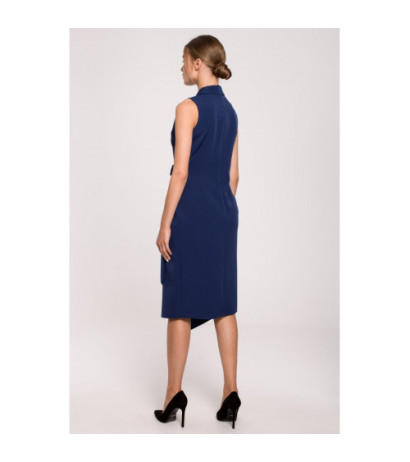 S275 Jacket dress with asymmetrical bottom - navy blue