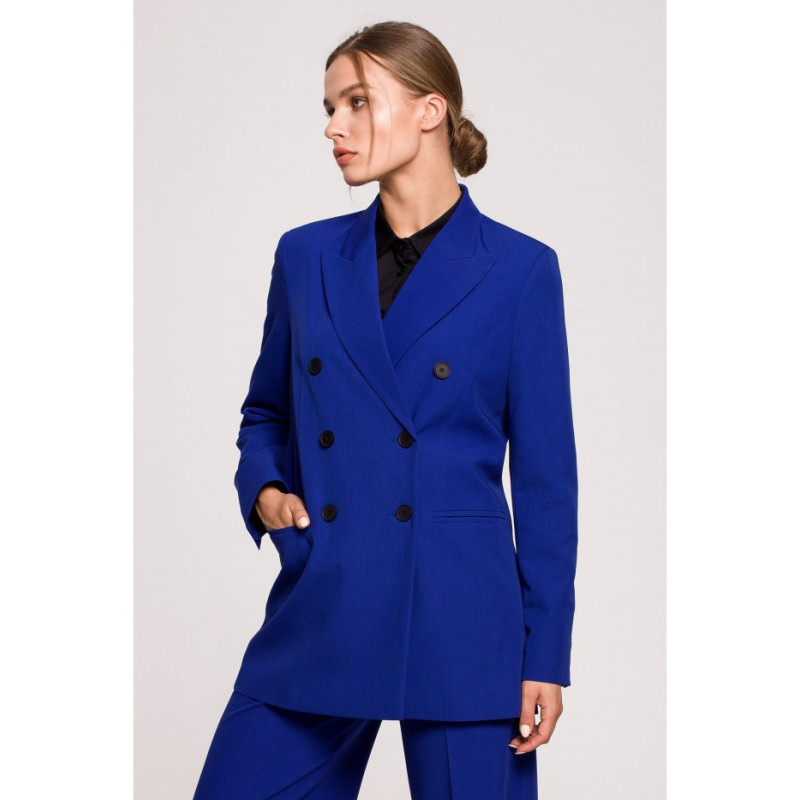 S281 Double-breasted jacket - cornflower blue