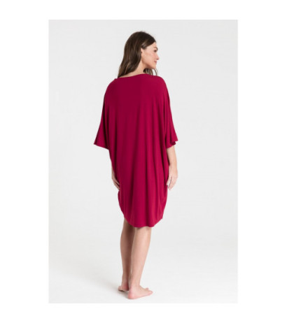 LA071 Nightgown with batwing sleeves - maroon