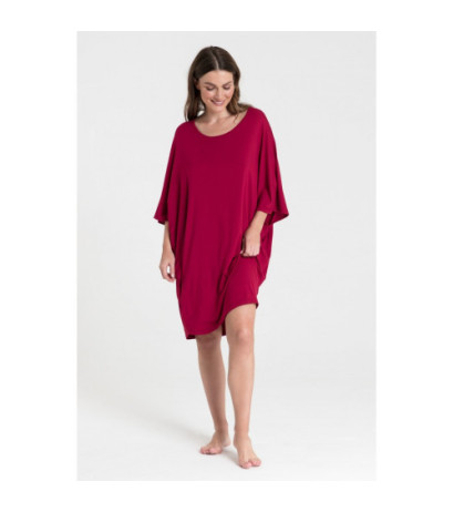 LA071 Nightgown with batwing sleeves - maroon