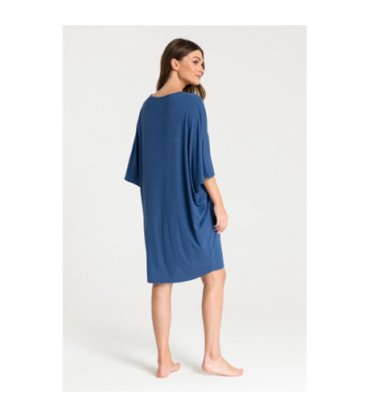 LA071 Nightgown with batwing sleeves - blue