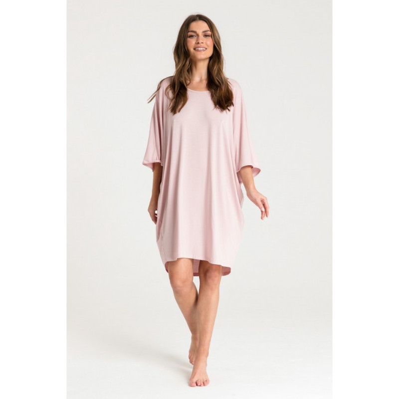 LA071 Nightgown with batwing sleeves - pink