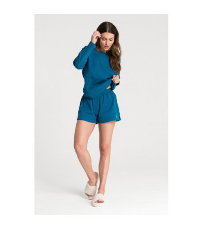 LA074 Waffle knit sleep shorts - meresinine