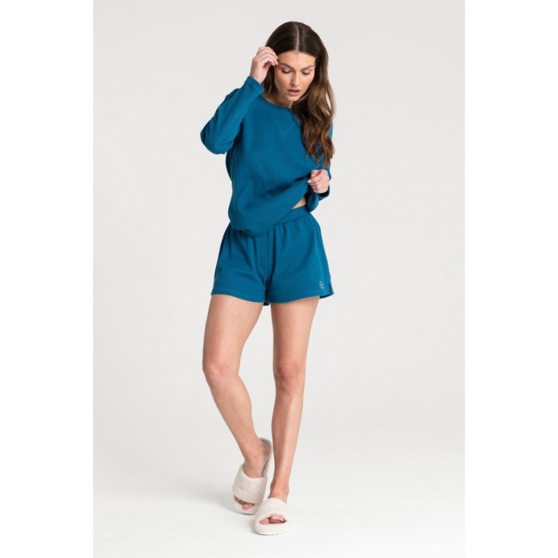 LA074 Waffle knit sleep shorts - meresinine