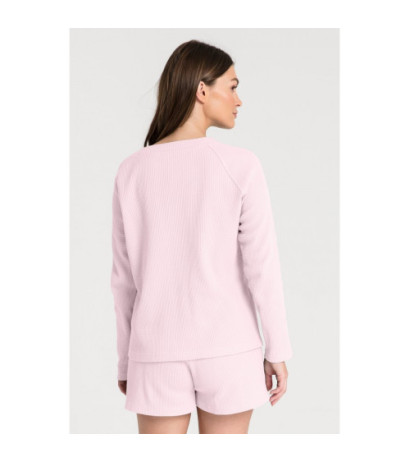 LA076 Wafer knit blouse - pink