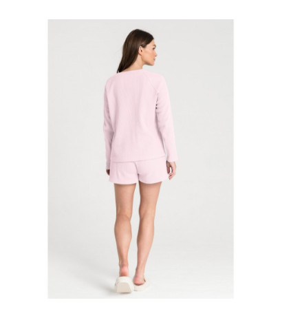 LA076 Wafer knit blouse - pink