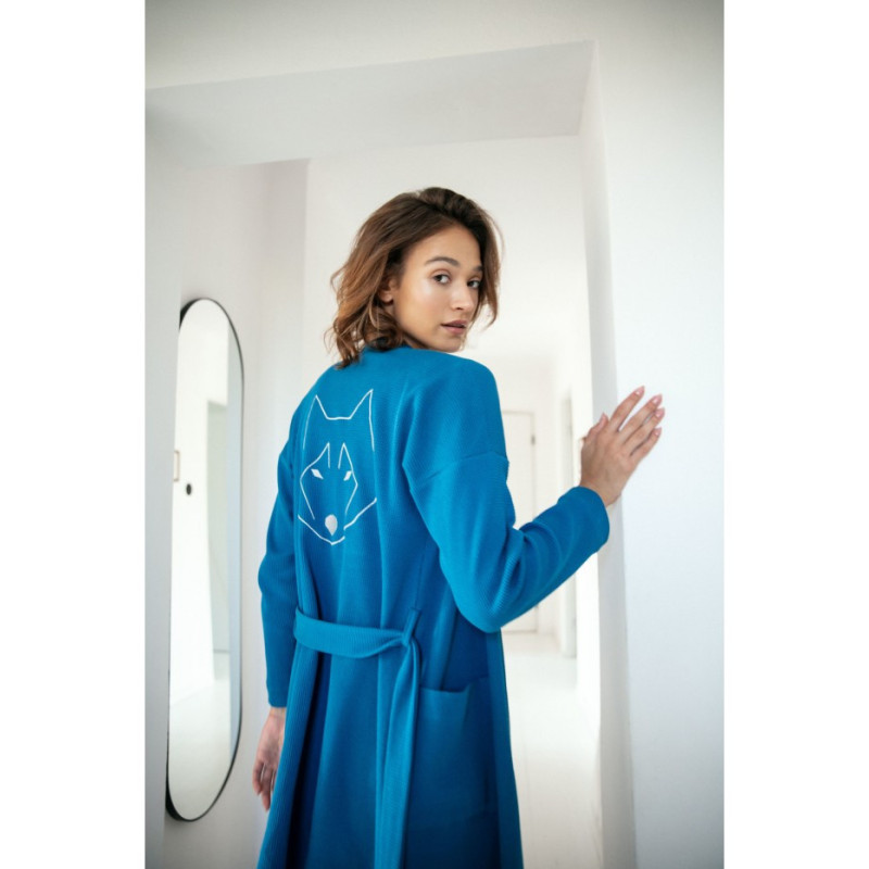 LA078 Wafer knit bathrobe - nautical