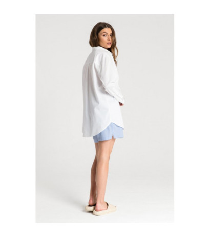 LA079 Classic shirt for sleeping and daytime - white