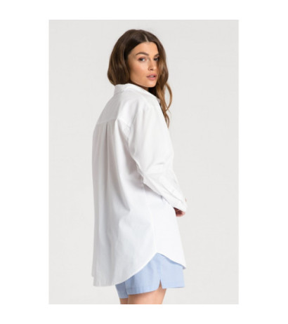 LA079 Classic shirt for sleeping and daytime - white