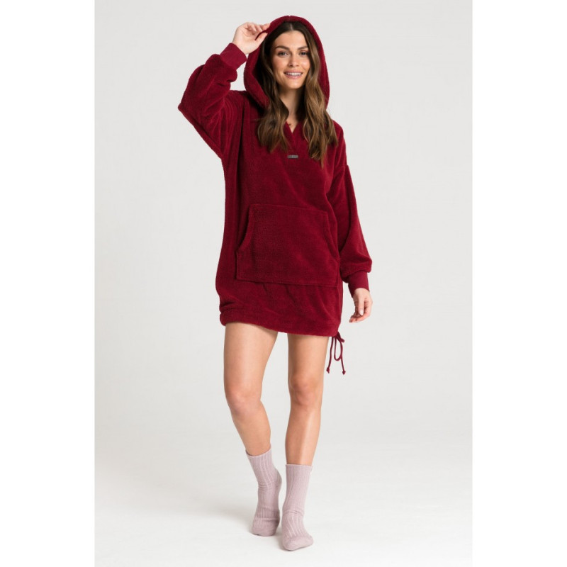 LA081 Plush oversize sweatshirt - maroon