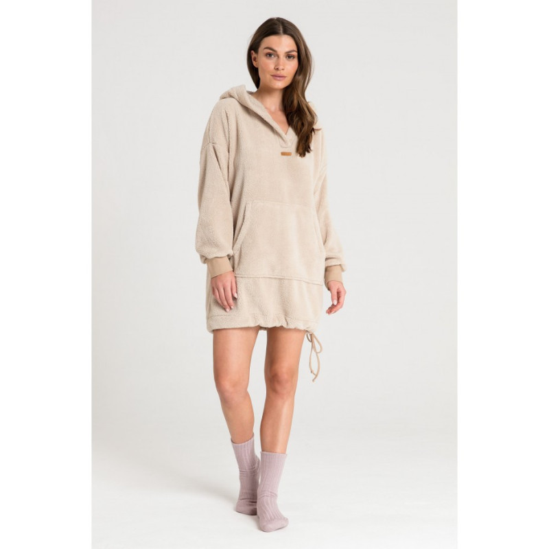 LA081 Plush oversize sweatshirt - cappuccino