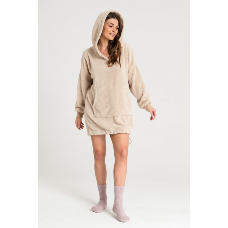 LA081 Plush oversize sweatshirt - cappuccino