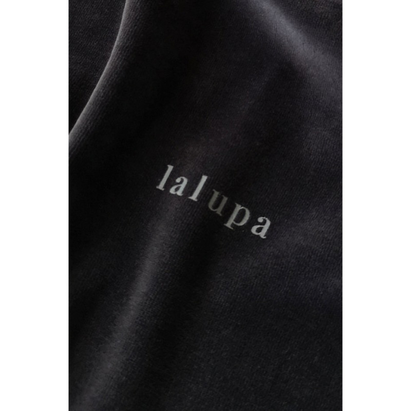 LA084 Velour sweatshirt with piping - graphite