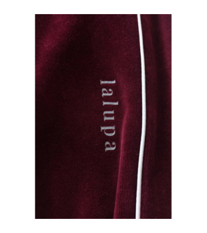 LA085 Velour pants with piping - maroon