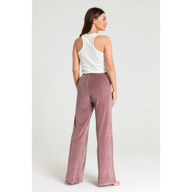 LA086 Pants with wide legs - dirty pink