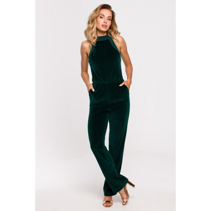 M642 Velour jumpsuit - green